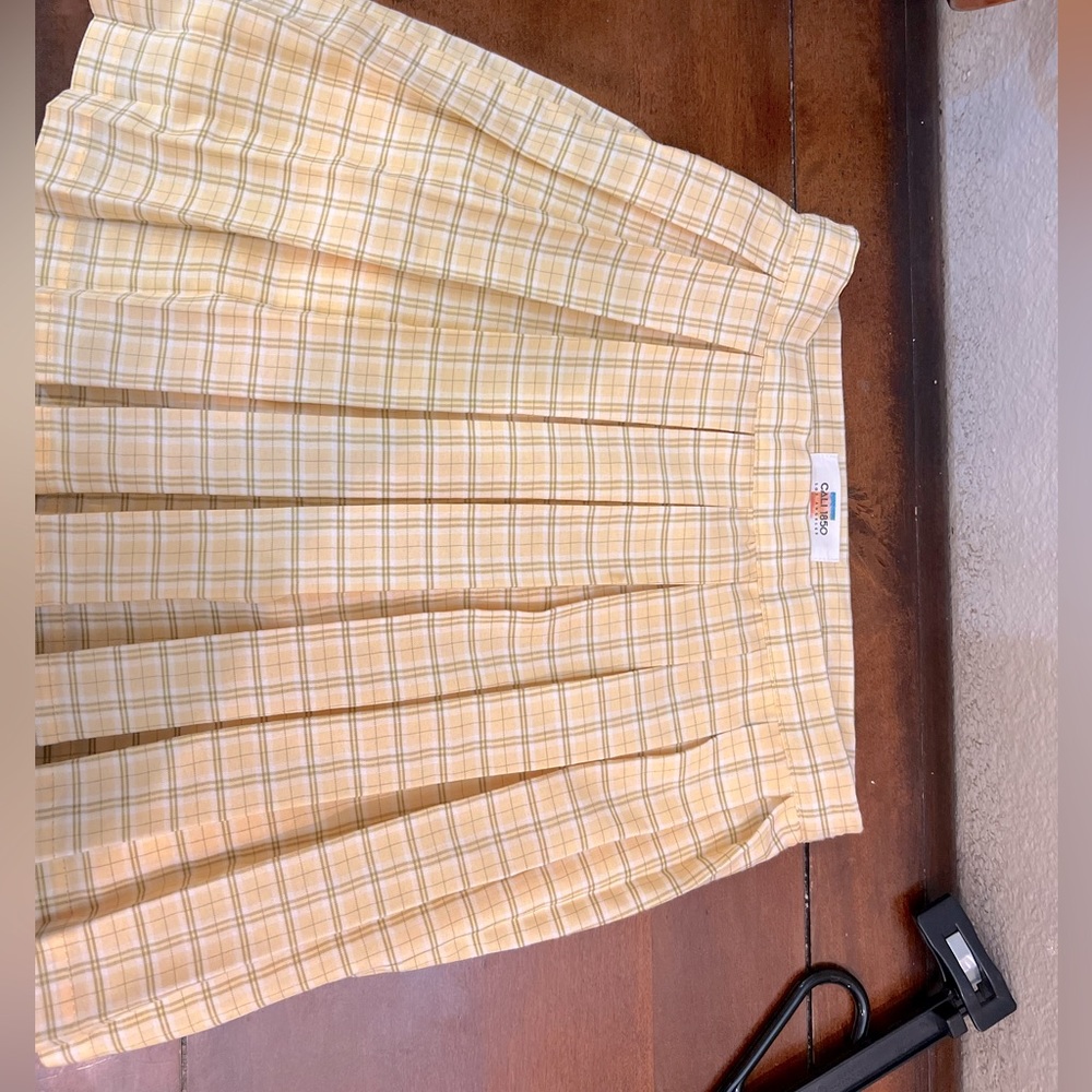 Cali 1850 plaid skirt yellow tjmax size extra small